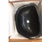 Lavabo da appoggio pezzo unico in basalto Hassan Viadurini