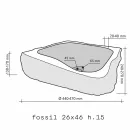 Lavabo da Appoggio Pezzo Unico in Legno Fossile Goa Viadurini