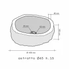 Lavabo da Appoggio Pezzo Unico in Marmo Fumè Mumbai Viadurini