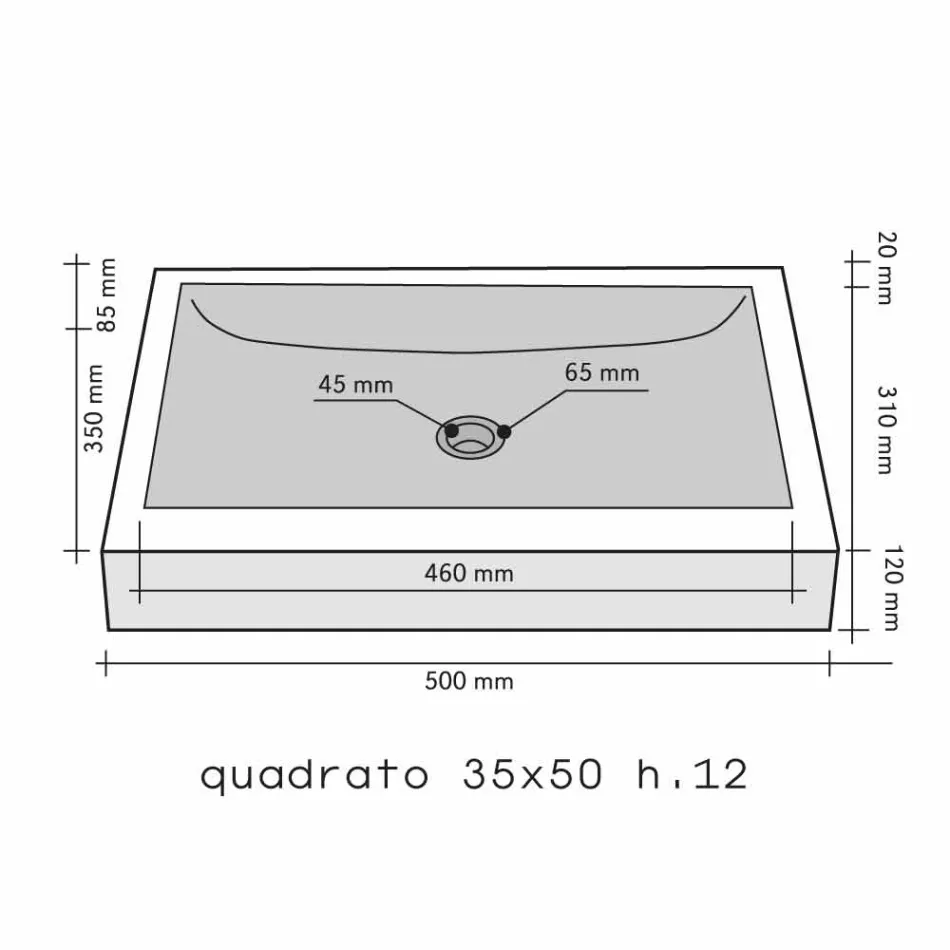 Lavabo da Appoggio Quadrato in Pietra Naturale Nero Giacarta Viadurini