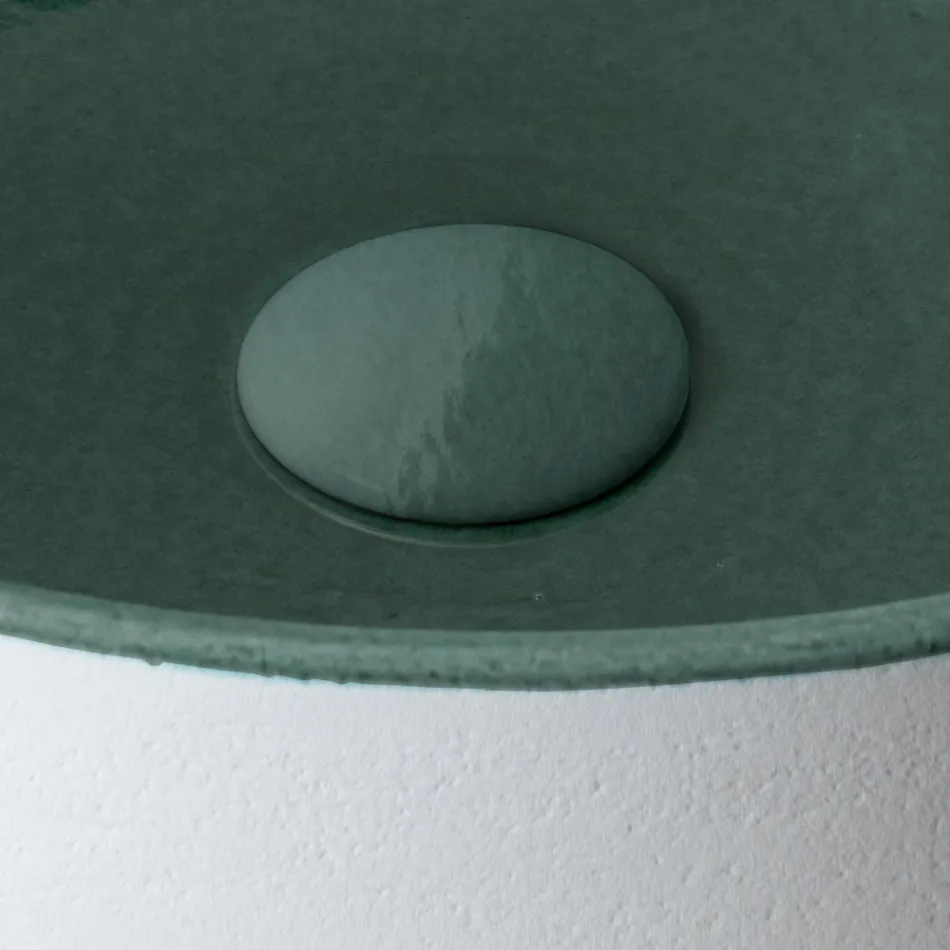 Lavabo da Appoggio Realizzato in Terra Naturale di Diverse Finiture - Balance Viadurini