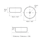 Lavabo da Appoggio Realizzato in Terra Naturale di Diverse Finiture - Balance Viadurini