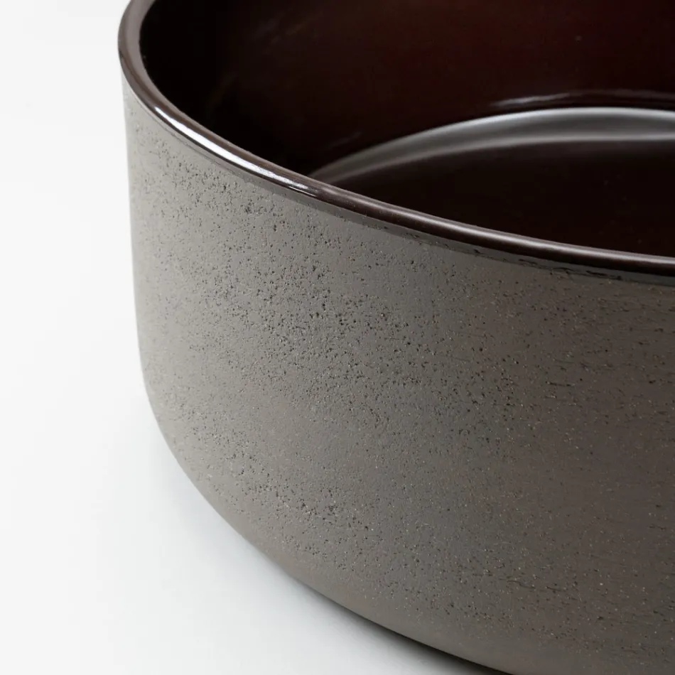 Lavabo da Appoggio Realizzato in Terra Naturale di Diverse Finiture - Balance Viadurini