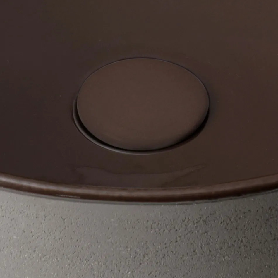 Lavabo da Appoggio Realizzato in Terra Naturale di Diverse Finiture - Balance Viadurini