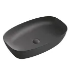 Lavabo da Appoggio Rettangolare in Ceramica Opaca Bianca e Nera - Aster Viadurini