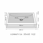 Lavabo da Appoggio Rettangolare in Pietra Naturale Nero Satun Viadurini