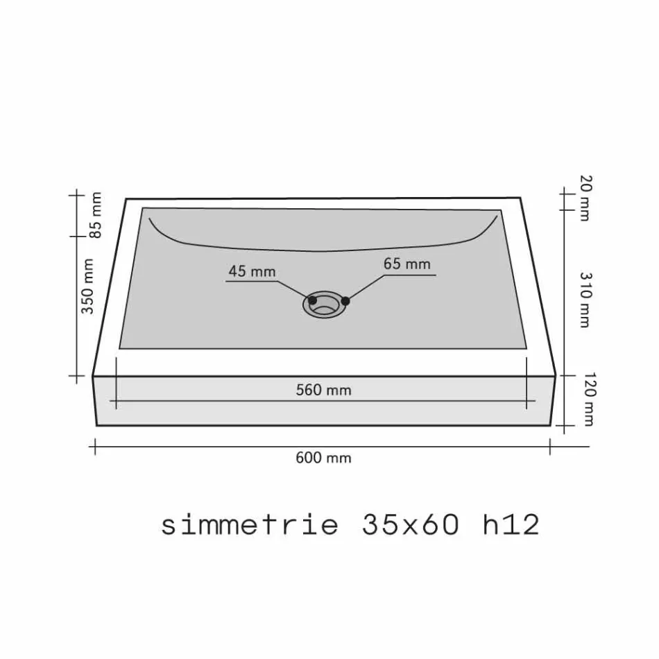 Lavabo da Appoggio Rettangolare in Pietra Naturale Nero Satun Viadurini