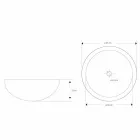 Lavabo da Appoggio Rotondo Lavorato a Mano in Marmo Bianco - Lino Viadurini