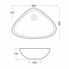 Lavabo da Appoggio Sagomato in Ceramica Bianca Made in Italy – Amburgo Viadurini