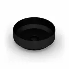 Lavabo da appoggio tondo in ceramica moderno fatto in Italia, Yoel Viadurini