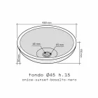 Lavabo da appoggio tondo in onice Giava Viadurini