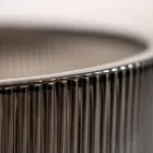 Lavabo da Appoggio Tondo in Vetro Veneziano Plissè Made in Italy - Zircone  Viadurini