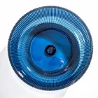 Lavabo da Appoggio Tondo in Vetro Veneziano Plissè Made in Italy - Zircone  Viadurini