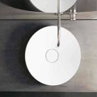 Lavabo da bagno freestanding di design rotondo made in Italy Crema Viadurini