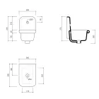 Lavabo da Bagno in Ceramica Bianca e Colorata 26 cm Stile Vintage - Jordan Viadurini