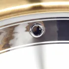 Lavabo da incasso barocco in fire clay fatto a mano in Italia, Egeo Viadurini