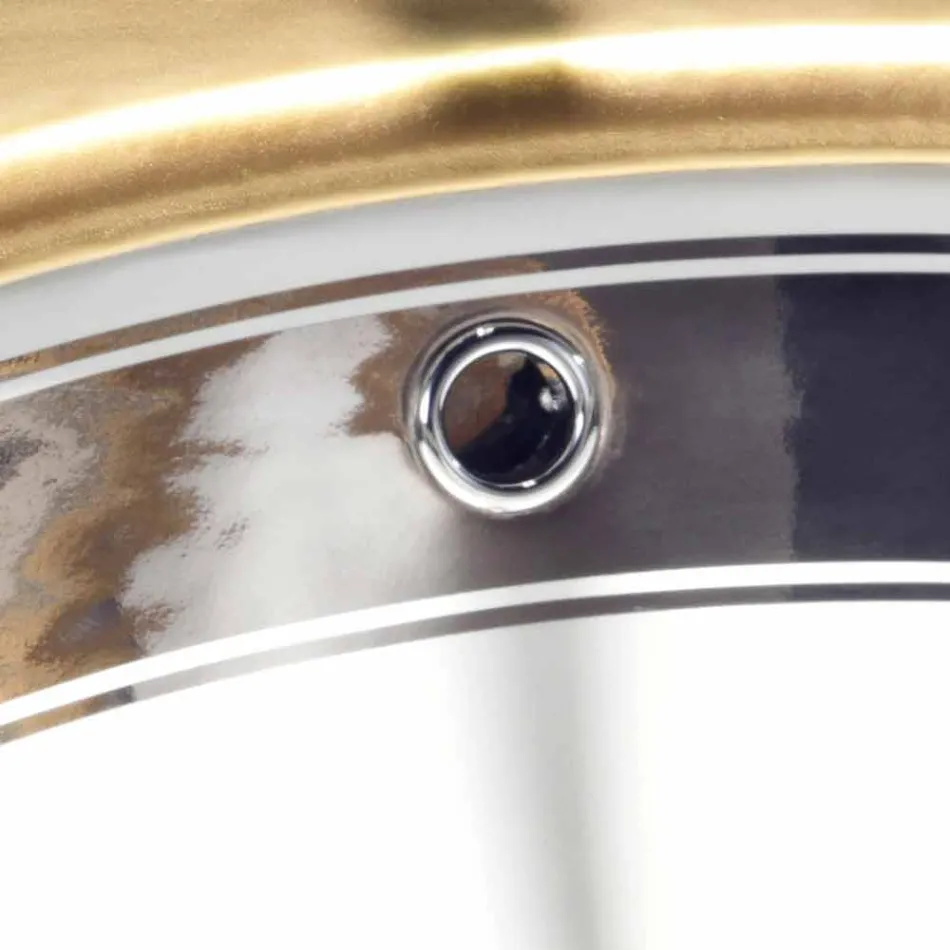 Lavabo da incasso barocco in fire clay fatto a mano in Italia, Egeo Viadurini