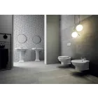 Lavabo da Parete o con Colonna in Ceramica L70cm Made in Italy Avise Viadurini