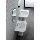 Lavabo da Parete o con Colonna in Ceramica L70cm Made in Italy Avise Viadurini