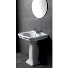 Lavabo da Parete o con Colonna in Ceramica L70cm Made in Italy Avise Viadurini