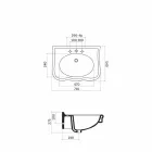 Lavabo da Parete o con Colonna in Ceramica L70cm Made in Italy Avise Viadurini