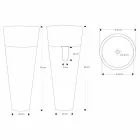 Lavabo da Terra a Colonna Moderno in Marmo Bianco - Merlo Viadurini