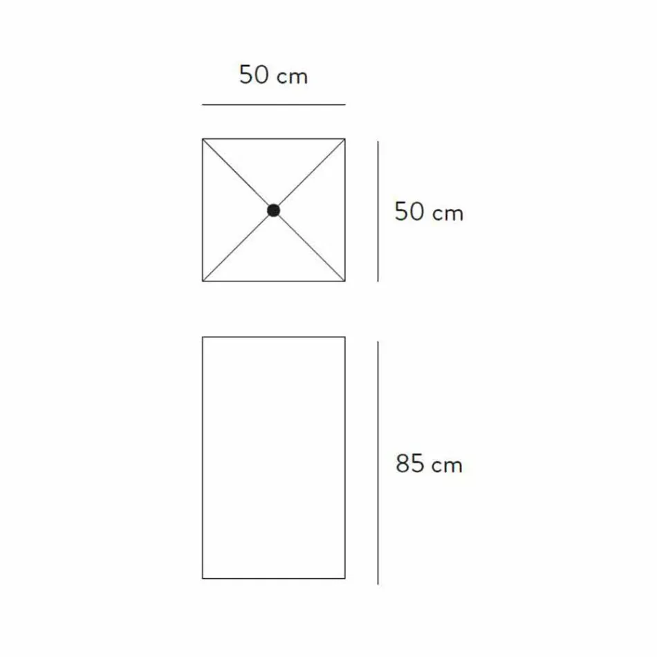 Lavabo da Terra Geometrico Design in Gres Porcellanato 4 Finiture - Calogero Viadurini