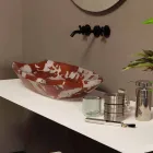 Lavabo di design da appoggio ceramica cavallino made in Italy Laura Viadurini