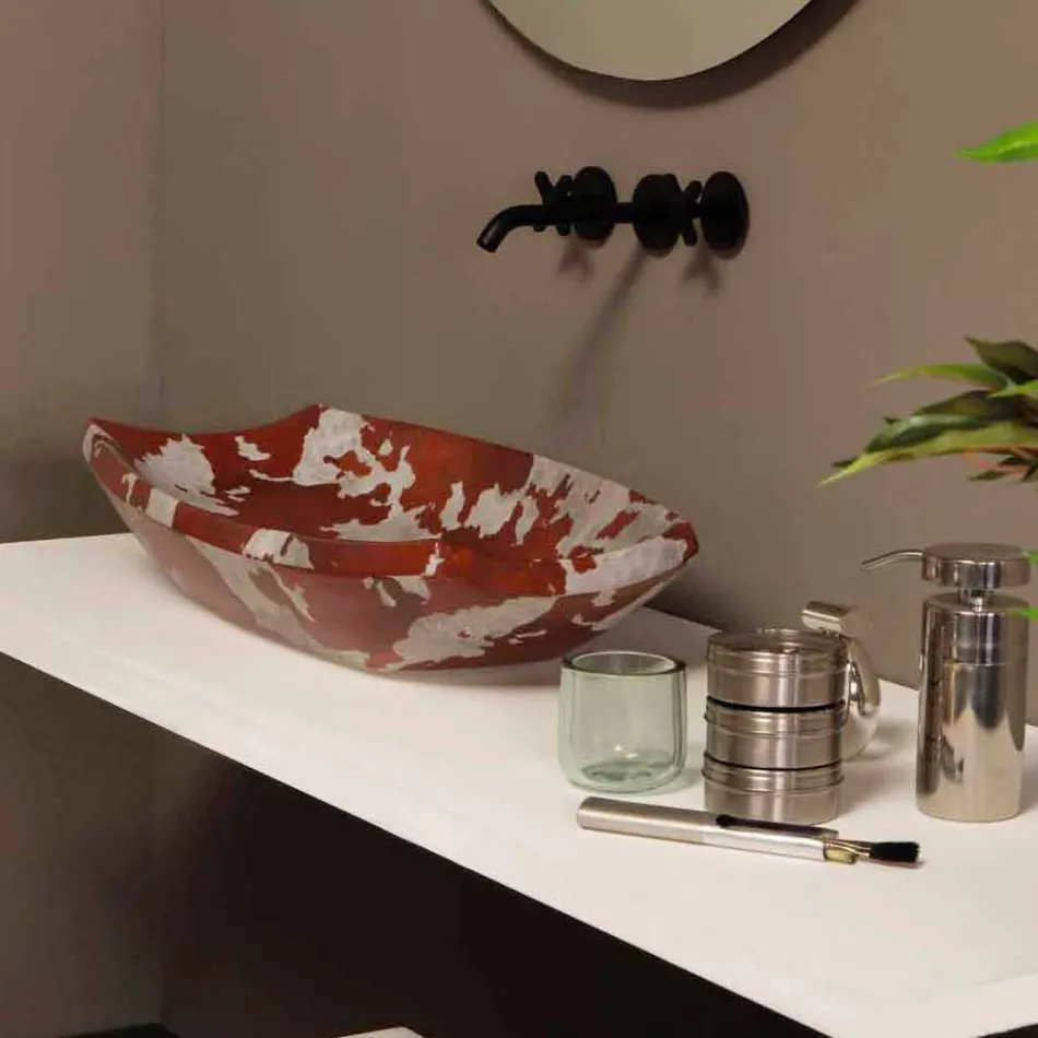 Lavabo di design da appoggio ceramica cavallino made in Italy Laura Viadurini