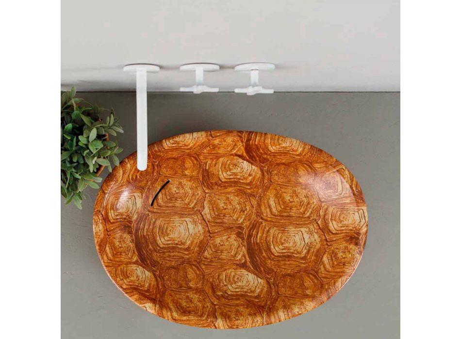Lavabo di design da appoggio ceramica tartaruga made in Italy Glossy Viadurini
