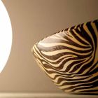 Lavabo di design da appoggio ceramica zebra arancio made Italy Glossy Viadurini