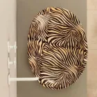 Lavabo di design da appoggio ceramica zebra arancio made Italy Glossy Viadurini