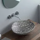 Lavabo di design da appoggio in ceramica cocco fatto in Italia Animals Viadurini