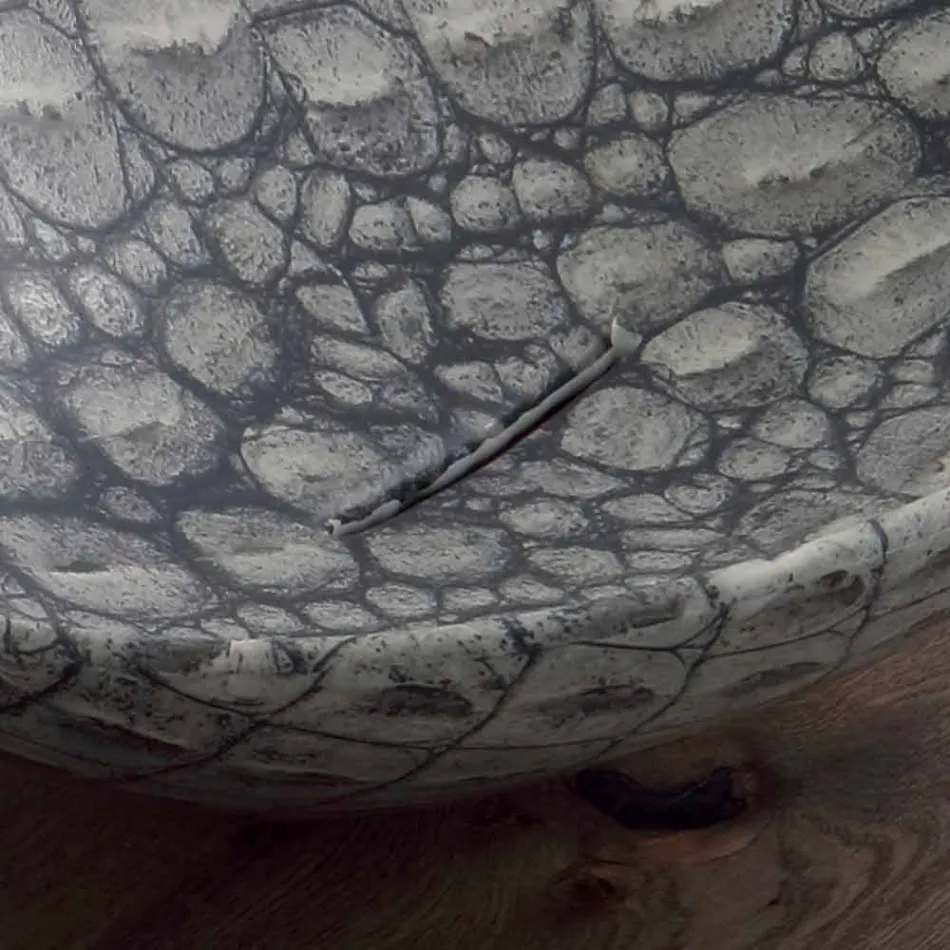 Lavabo di design da appoggio in ceramica cocco fatto in Italia Animals Viadurini