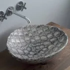 Lavabo di design da appoggio in ceramica cocco fatto in Italia Animals Viadurini