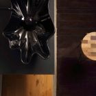Lavabo di design moderno da appoggio ceramica nero made Italy Rayan Viadurini