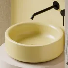 Lavabo Diametro 42 cm da Appoggio in Ceramica Made in Italy - Ragazza Viadurini