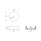 Lavabo Diametro 42 cm da Appoggio in Ceramica Made in Italy - Ragazza Viadurini