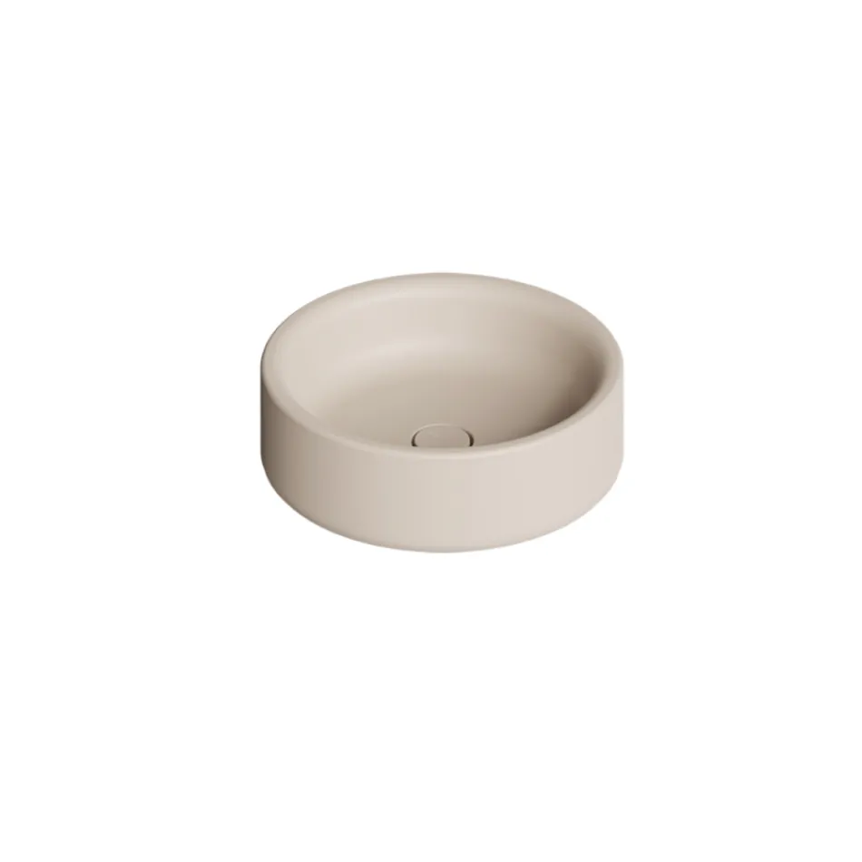 Lavabo Diametro 42 cm da Appoggio in Ceramica Made in Italy - Ragazza Viadurini