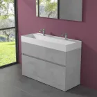 Lavabo Doppio con Mobile da Terra Design da Bagno Moderno in Laminato - Pompei Viadurini