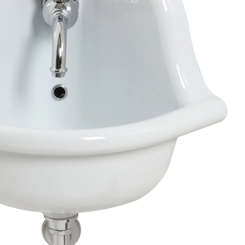 Lavabo Freestanding Angolare in Ceramica Colorata Moderno 42 cm - Angelino Viadurini