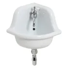 Lavabo Freestanding Angolare in Ceramica Colorata Moderno 42 cm - Angelino Viadurini
