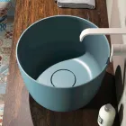 Lavabo freestanding circolare da appoggio prodotto in Italia, Lallio Viadurini