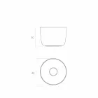 Lavabo freestanding circolare da appoggio prodotto in Italia, Lallio Viadurini