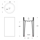 Lavabo Freestanding da Appoggio in Ceramica Made in Italy - Ragazza Viadurini