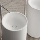 Lavabo Freestanding da Appoggio in Ceramica Made in Italy - Ragazza Viadurini