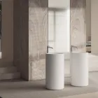 Lavabo Freestanding da Appoggio in Ceramica Made in Italy - Ragazza Viadurini