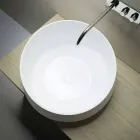 Lavabo freestanding da appoggio in Solid Surface fatto in Italia,Dongo Viadurini