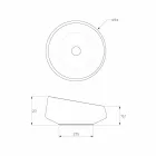 Lavabo freestanding da appoggio in Solid Surface fatto in Italia,Dongo Viadurini