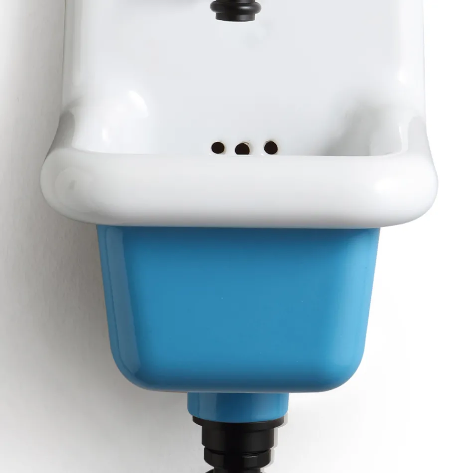 Lavabo Freestanding da Bagno in Ceramica Bianca e Colorata 26 cm - Jordan Viadurini